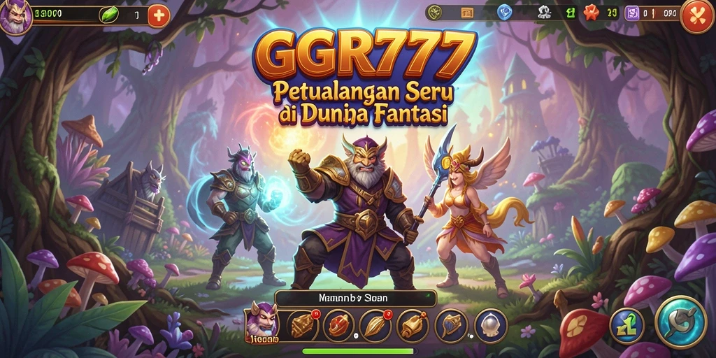 Tangkapan layar gameplay GGR777 menampilkan petualangan seru di dunia fantasi.