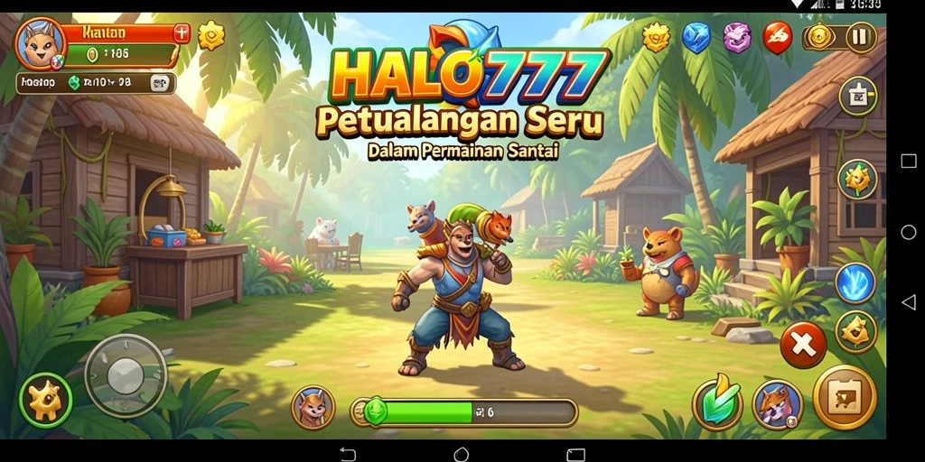 Screenshot gameplay yang menampilkan tantangan seru di HALO777.