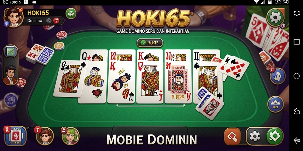 Screenshot HOKI65 menampilkan aksi seru gameplay domino.