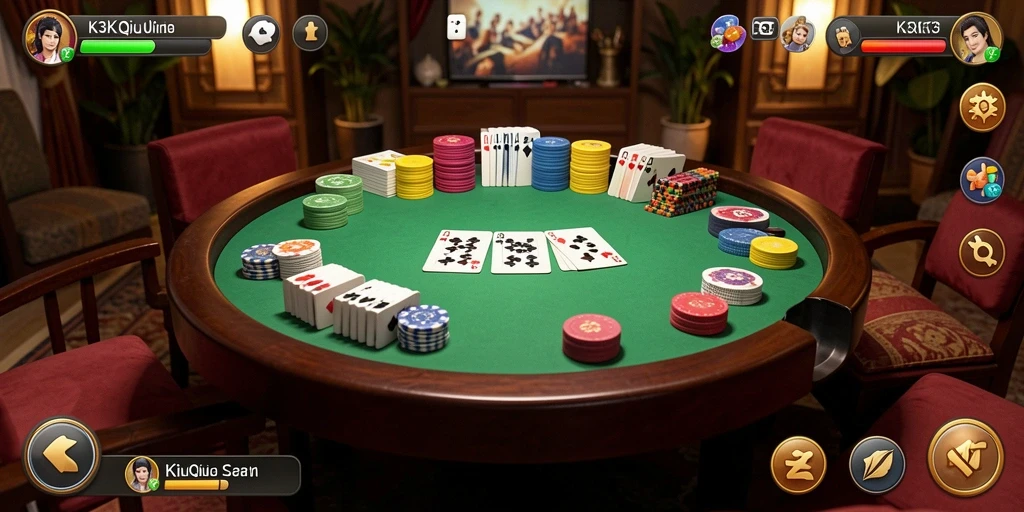 Tangkapan layar gameplay K3K3 saat seru bermain QiuQiu.