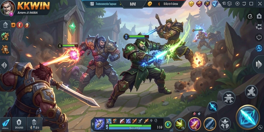 Tampilan gameplay seru di arena pertempuran KKWIN.