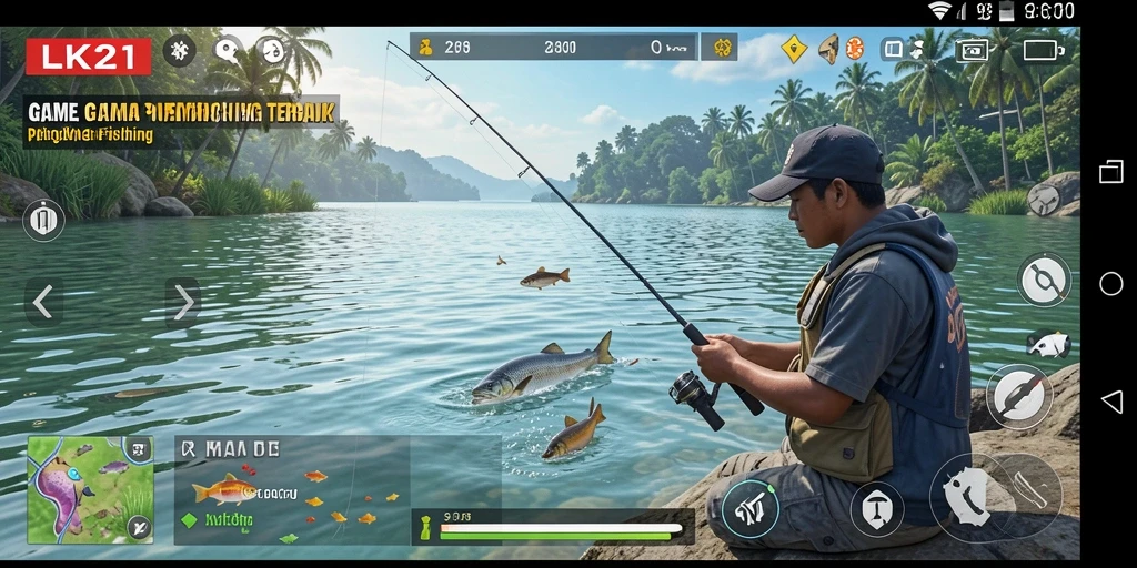 Screenshot menunjukkan aksi menarik dalam memancing di LK21.