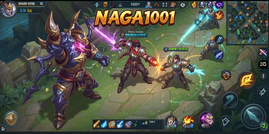 Tangkapan layar gameplay NAGA1001 dengan aksi pertarungan seru.