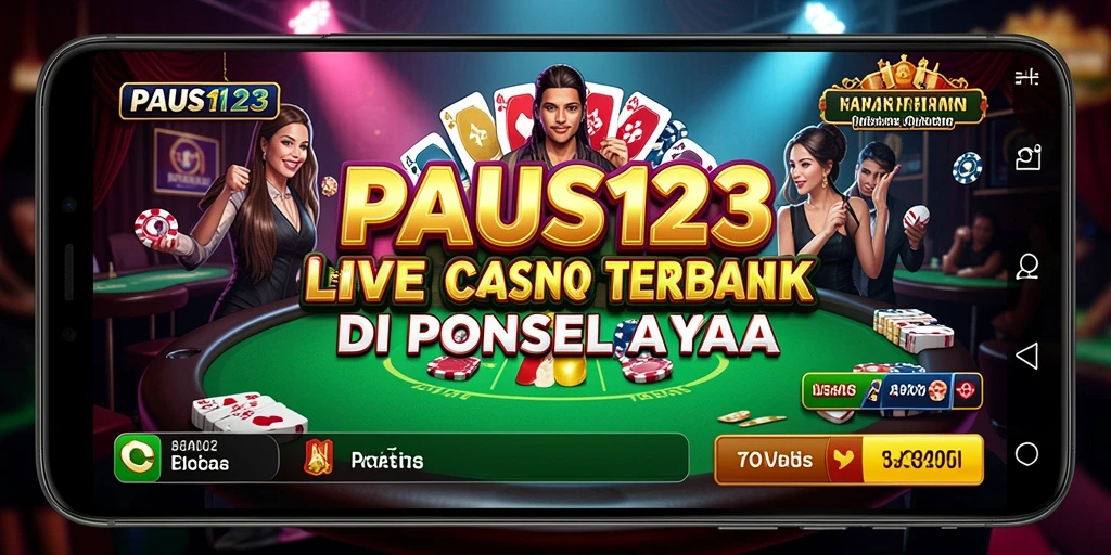 Tampilan utama PAUS123 dengan dealer langsung dan gameplay yang seru.