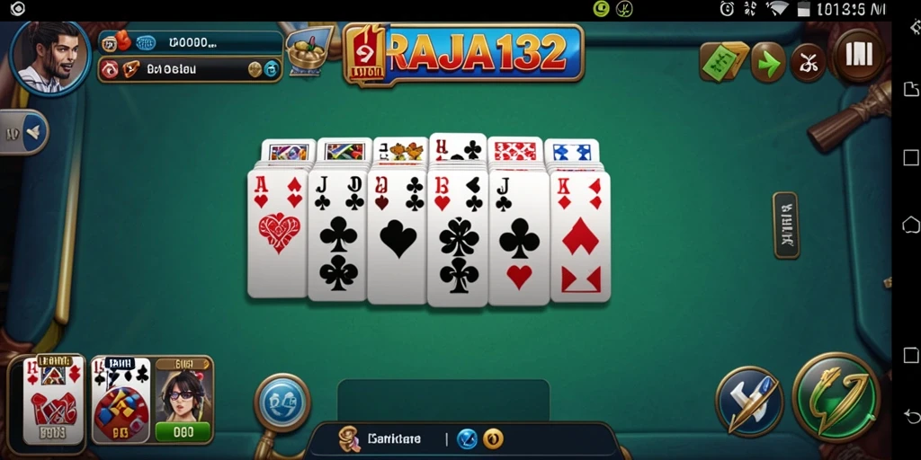 Screenshot gameplay RAJA132 yang menampilkan aksi seru permainan Domino.