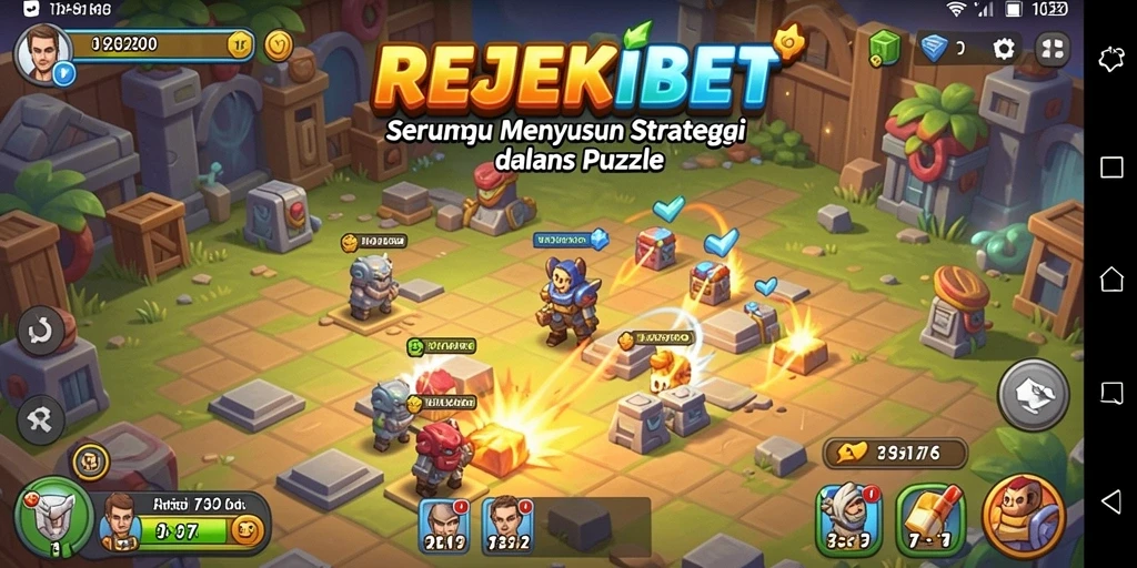 Tampilan gameplay menarik dalam REJEKIBET dengan tantangan Puzzle.