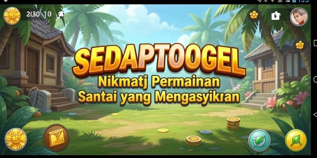 Tampilan gameplay SEDAPTOGEL yang ceria dan menghibur.
