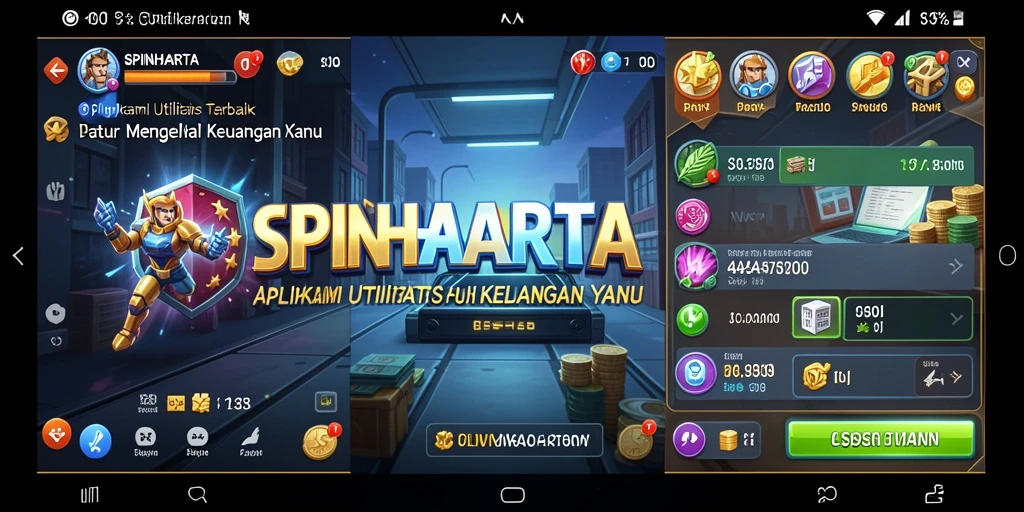 Tampilan aplikasi SPINHARTA yang modern dan terorganisir.