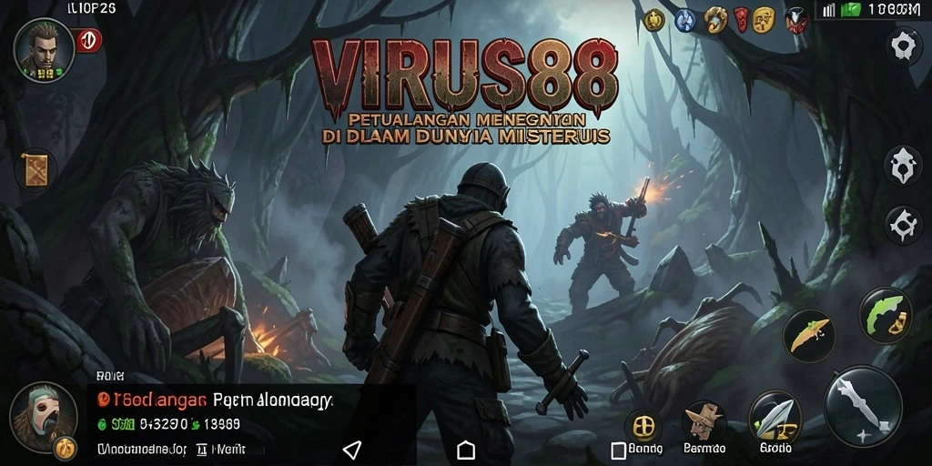 Tangkapan layar gameplay VIRUS88 menampilkan petualangan seru dan misi mendebarkan.