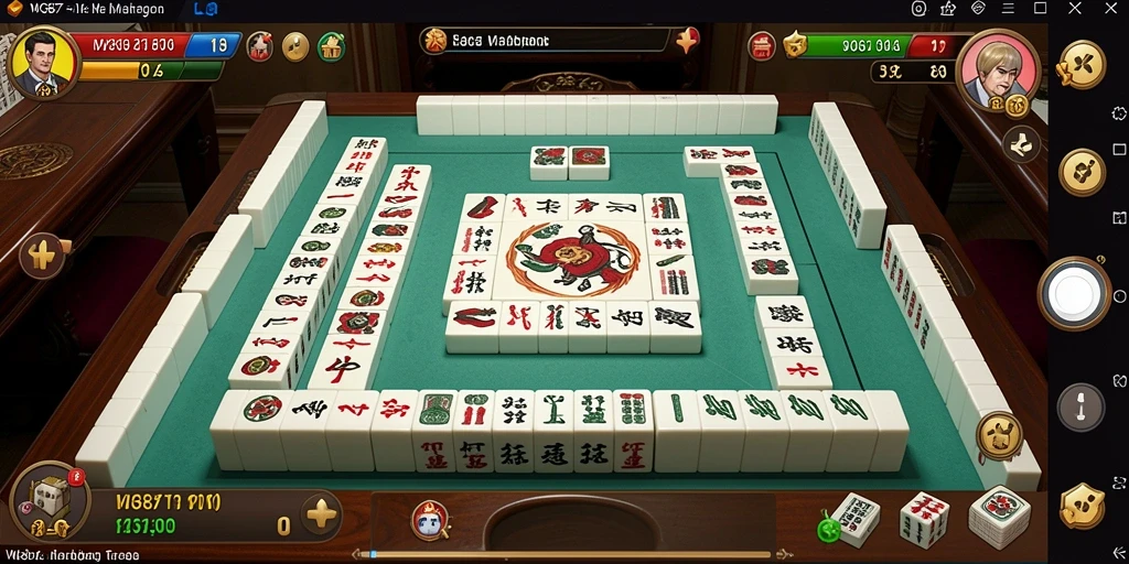 Screenshot WG87 menampilkan gameplay Mahjong yang menyenangkan dan menantang.